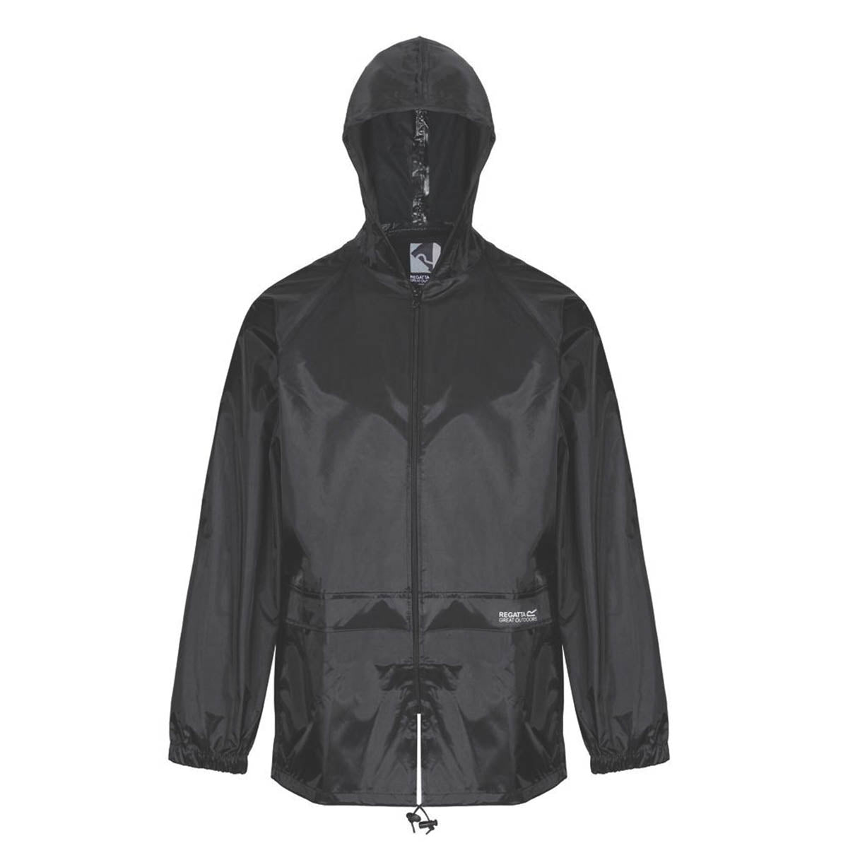 Regatta Work Jacket Mens Black Waterproof Hooded Full Zip 2XL Size 48" Chest - Image 1