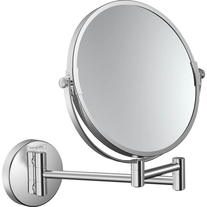 Shaving Mirror Makeup Cosmetic Bathroom Chrome Swivel Tilt Round Wall Mounted - Image 1
