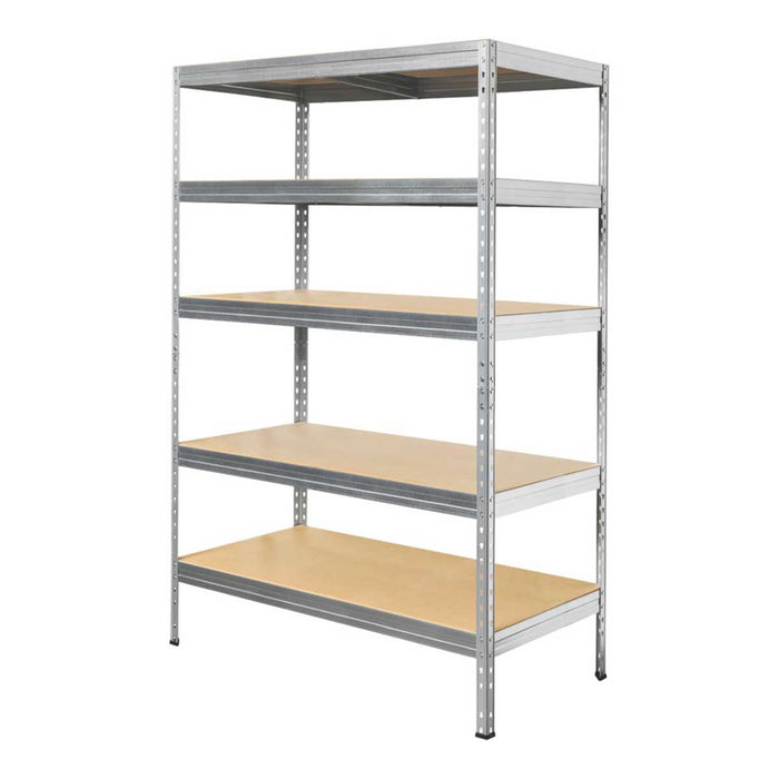 Garage Shelving Unit 5-Tier Galvanised Steel Rivet Adjustable 120x60x180cm - Image 1