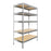 Garage Shelving Unit 5-Tier Galvanised Steel Rivet Adjustable 120x60x180cm - Image 4