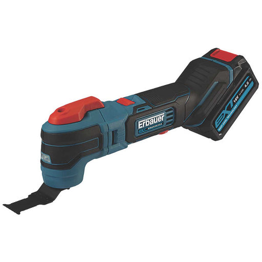 Erbauer Multi Tool Cordless 18V 4.0Ah Li-Ion EMT18-Li-QC Brushless Soft Grip - Image 1