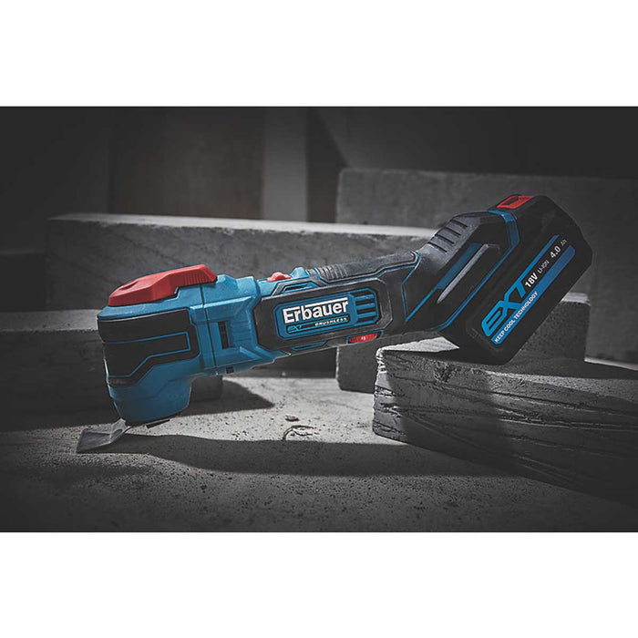 Erbauer Multi Tool Cordless 18V 4.0Ah Li-Ion EMT18-Li-QC Brushless Soft Grip - Image 3