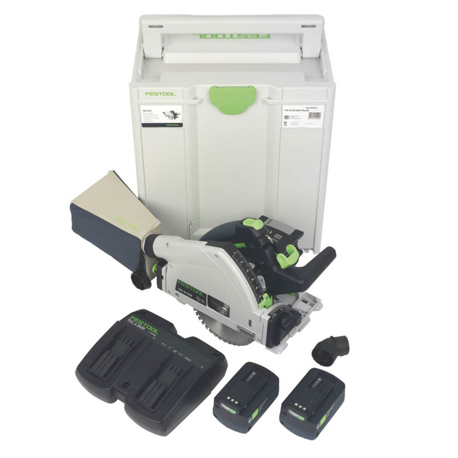 Festool Plunge Saw Cordless 18V 2x5.0Ah Li-Ion TSC555.0Kebi-Plus/XL 160mm - Image 1
