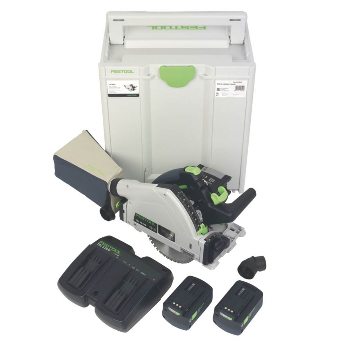 Festool Plunge Saw Cordless 18V 2x5.0Ah Li-Ion TSC555.0Kebi-Plus/XL 160mm - Image 1