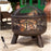 Fire Pit Bowl Heater Durable Garden Patio Heater Log Wood Burner Round Steel - Image 3