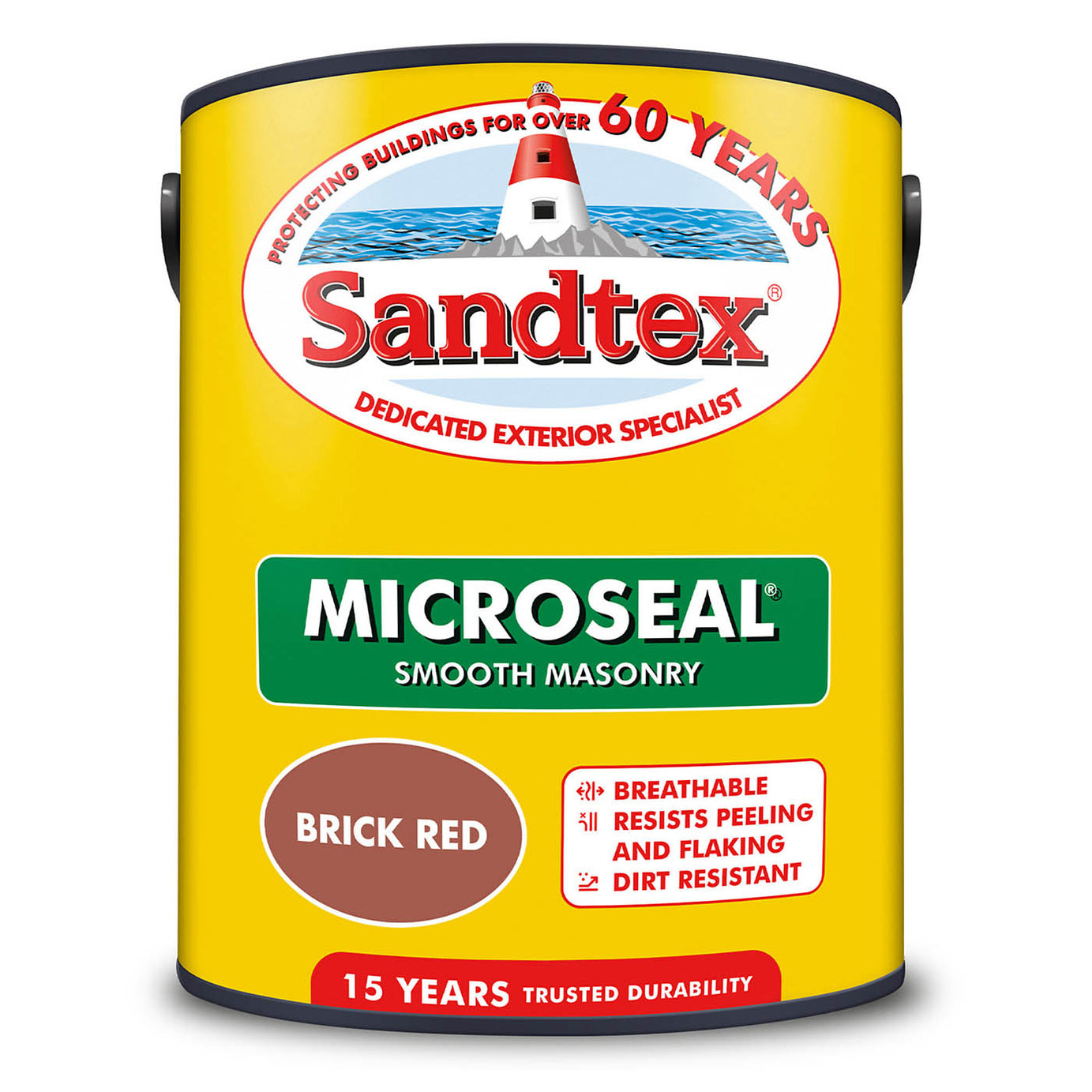 Sandtex Masonry Paint 5L Brick Red Ultra Smooth Exterior Weatherproof Outdoor - Image 3
