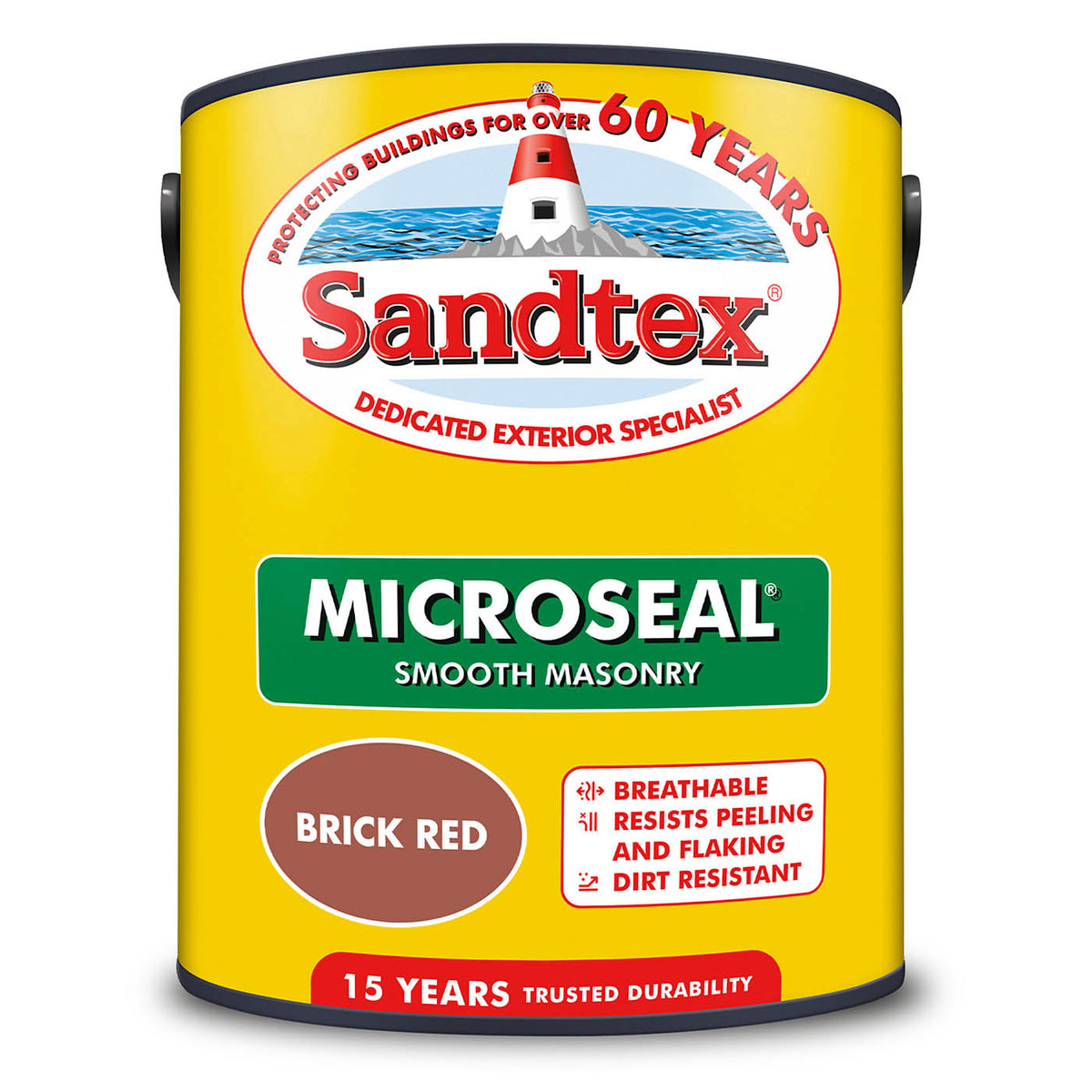 Sandtex Masonry Paint 5L Brick Red Ultra Smooth Exterior Weatherproof Outdoor - Image 3