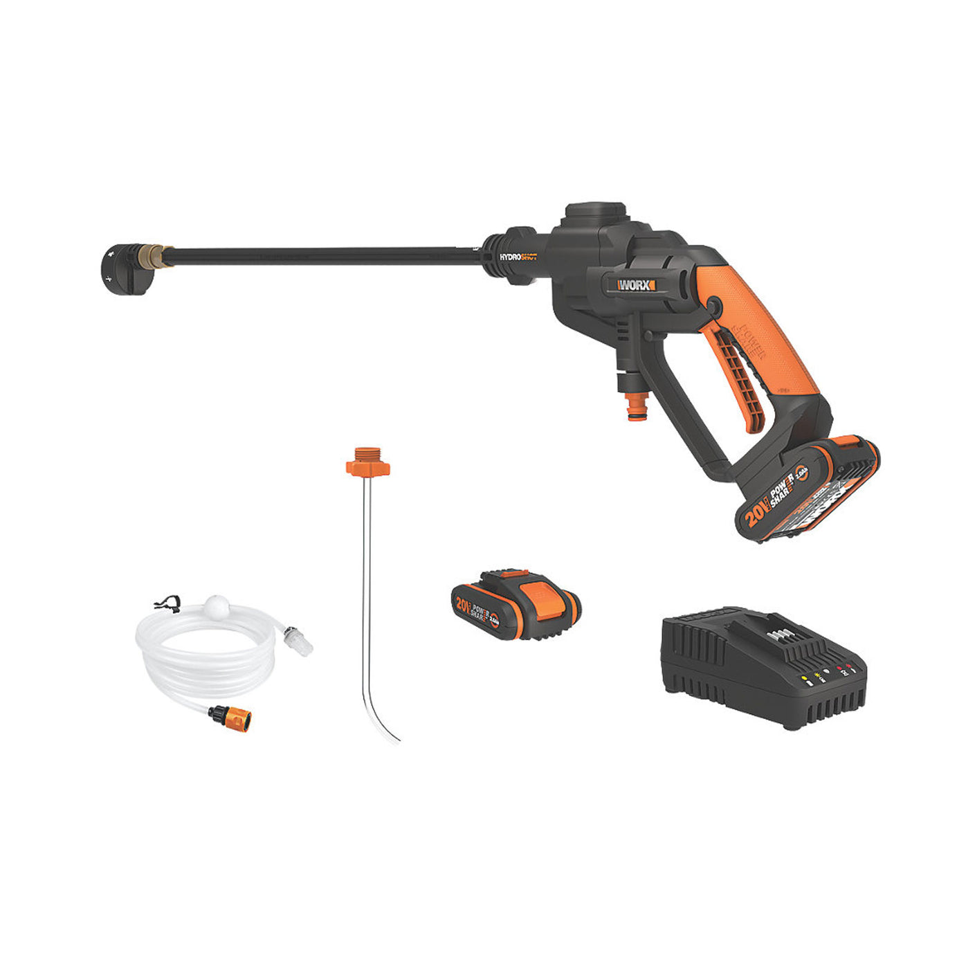 Worx Pressure Washer Cordless 20V 2x2.0Ah Li-Ion Hydroshot Jet Wash Garden Car - Image 1