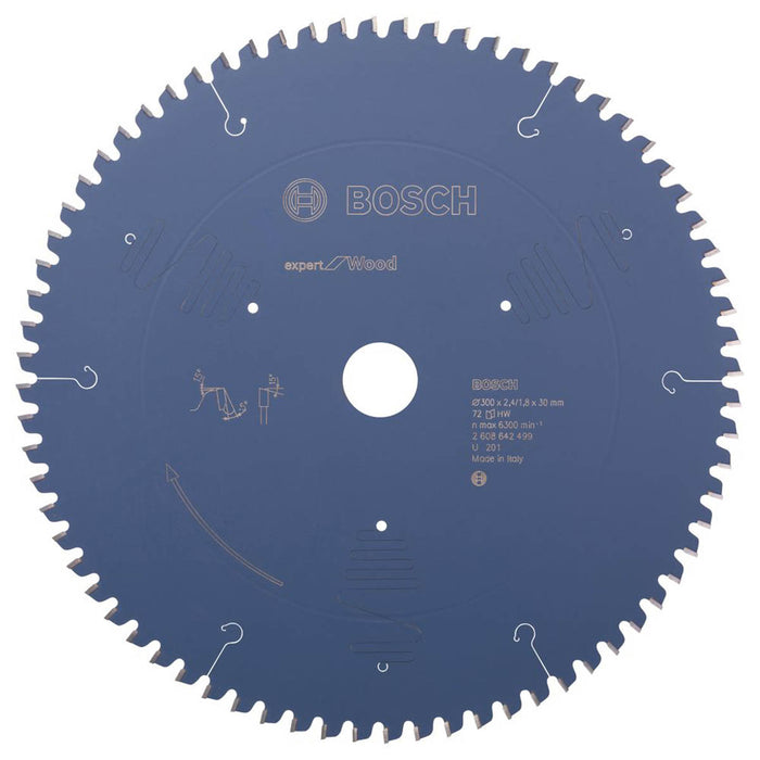 Bosch Expert Circular Saw Blade Wood Carbide Teeth Durable 300 x 30mm 72T - Image 1