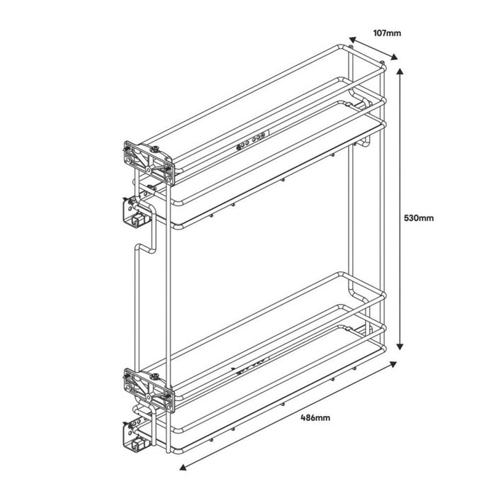 Essentials Anthracite  Pull-Out Storage 107mm - Image 4