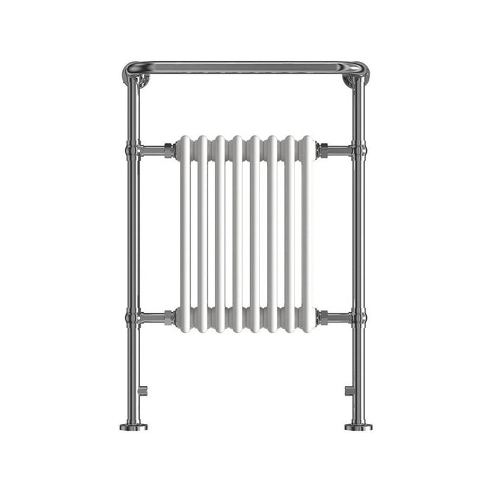 Towel Radiator White Chrome 3-Column 8-Section Bathroom Warmer 498W H952xW659mm - Image 1