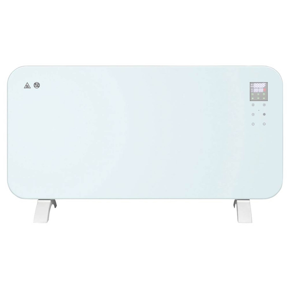 Electric Glass Panel Heater Smart Wi-Fi White Timer Portable Thermostat 2kW - Image 1