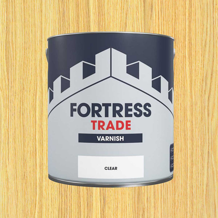 Fortress Trade Varnish Wood Clear Gloss Water Based Indoor Quick Dry 2.5L - Image 2