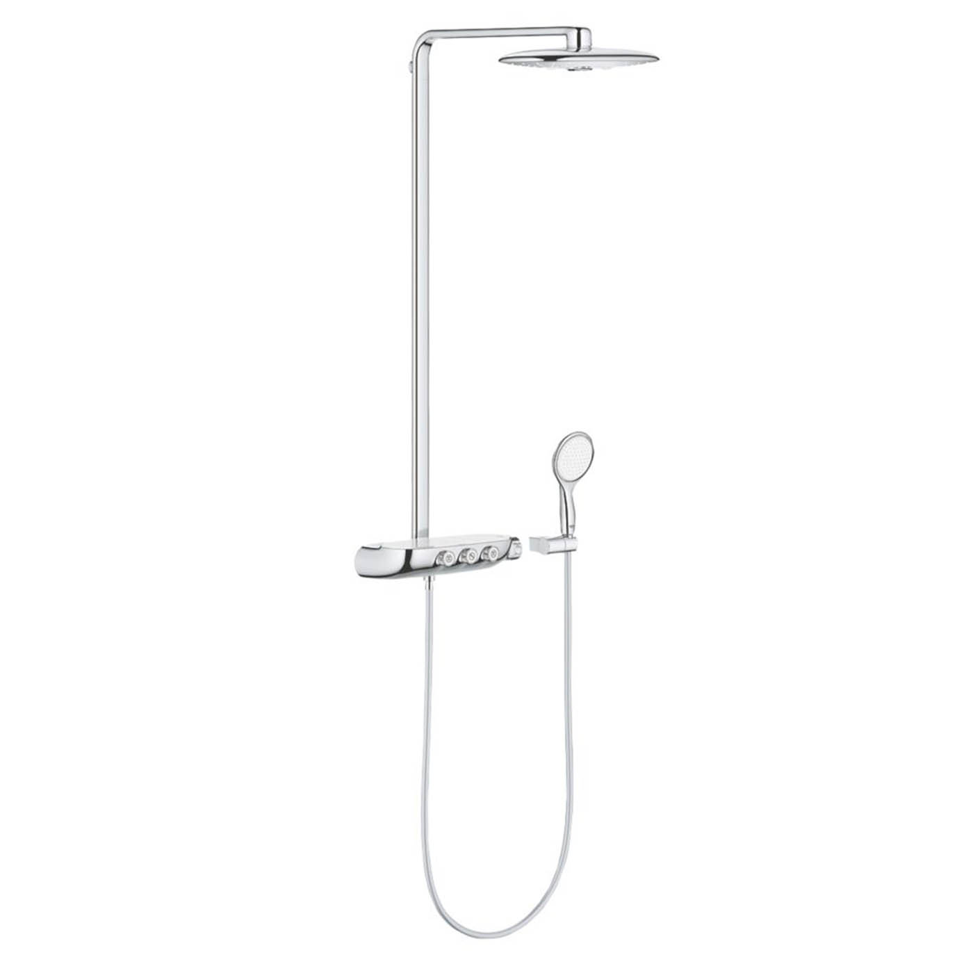 Grohe Rainshower SmartControl Duo 360 HP Rear-Fed Exposed Chrome Thermostatic Shower System - Image 1