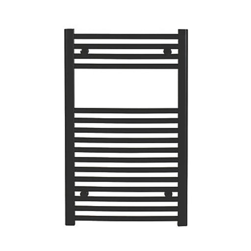 Flomasta Towel Rail Radiator Black Curved Warmer Ladder 379W (H)80x(W)50cm - Image 1