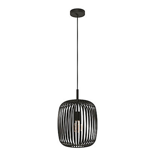 Pendant Ceiling Light Black Large Caged Lampshade Modern Minimalist Adjustable - Image 1