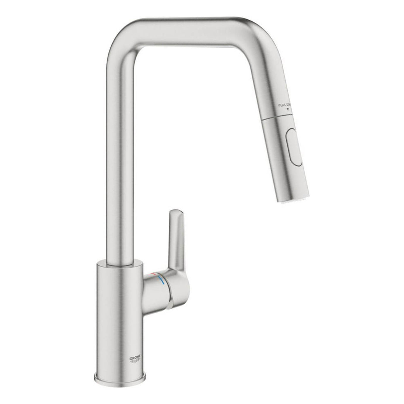 Grohe Kitchen Sink Tap Mixer Supersteel Single Lever Pull Out Spout Faucet - Image 2