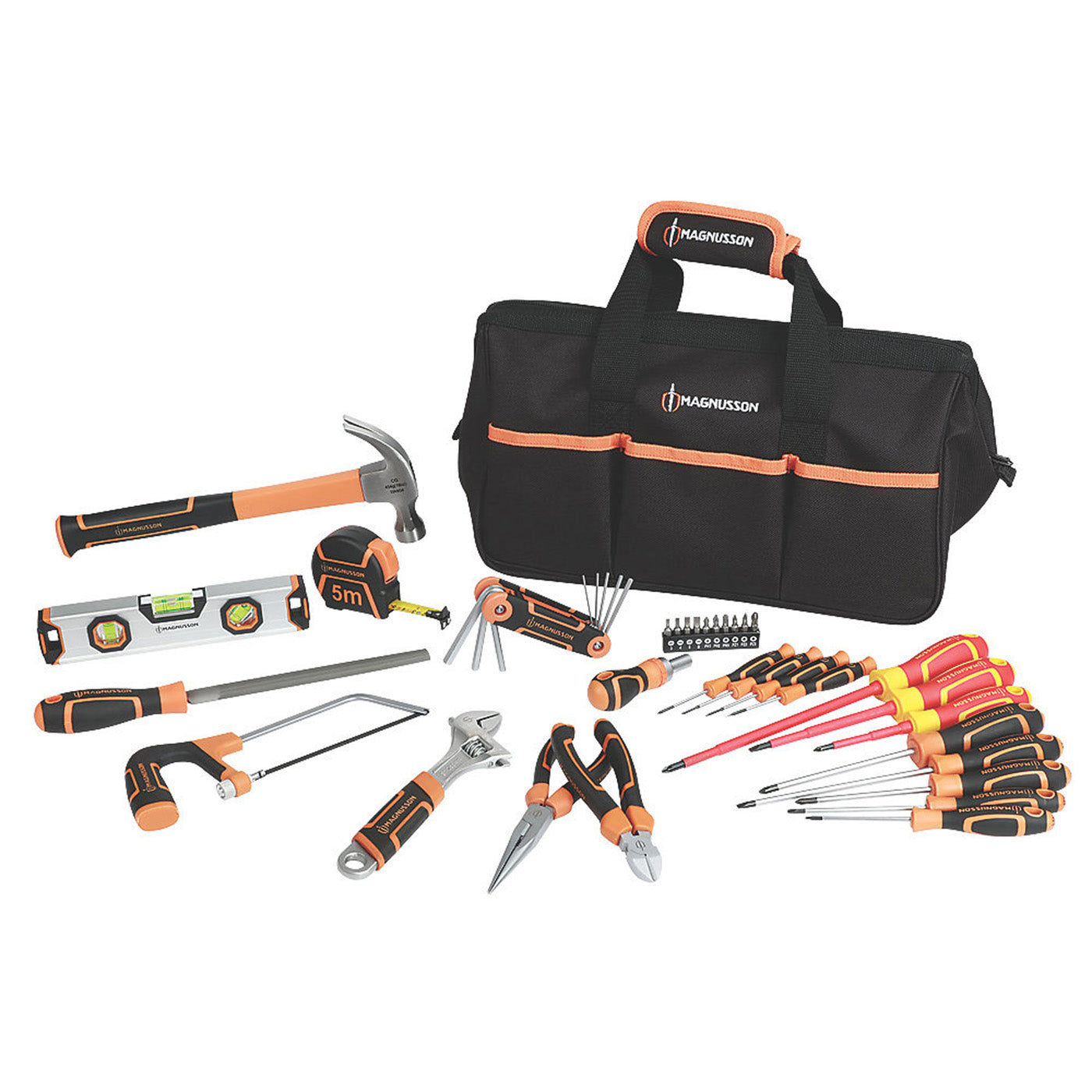 Magnusson Tool Kit 40 Piece Set Storage Carry Bag Basic Tool Household DIY - Image 1