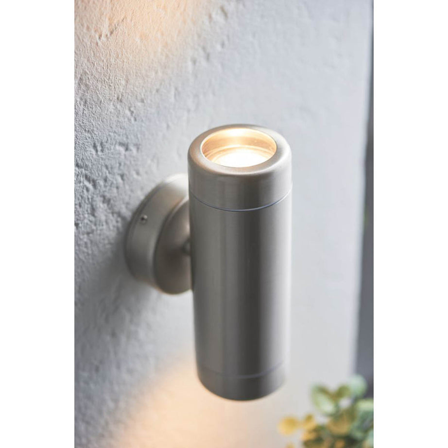 Barracuda Outdoor Wall Light Up & Down Sconce Brushed Stainless Steel Patio - Image 3