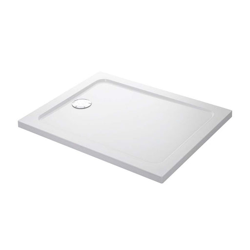 Mira Shower Tray Rectangular Acrylic Stone Resin White 1200 x 800 x 40mm - Image 1