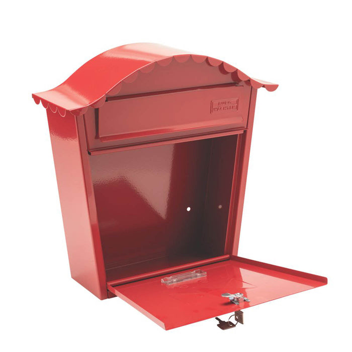 Post Box Red Lockable 2 Keys Weather Resistant Nameplate Outdoor Letterbox - Image 2