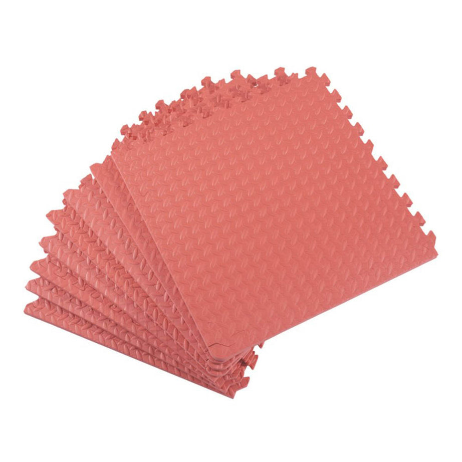 Essentials  Interlocking Floor Tiles Red 20mm 8 Pack - Image 1