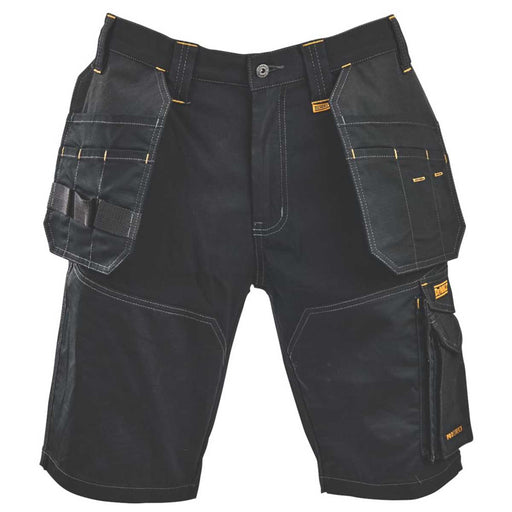 DeWalt Mens Work Shorts Black Multi-Pocket Stretch Breathable Comfort 34" W - Image 1