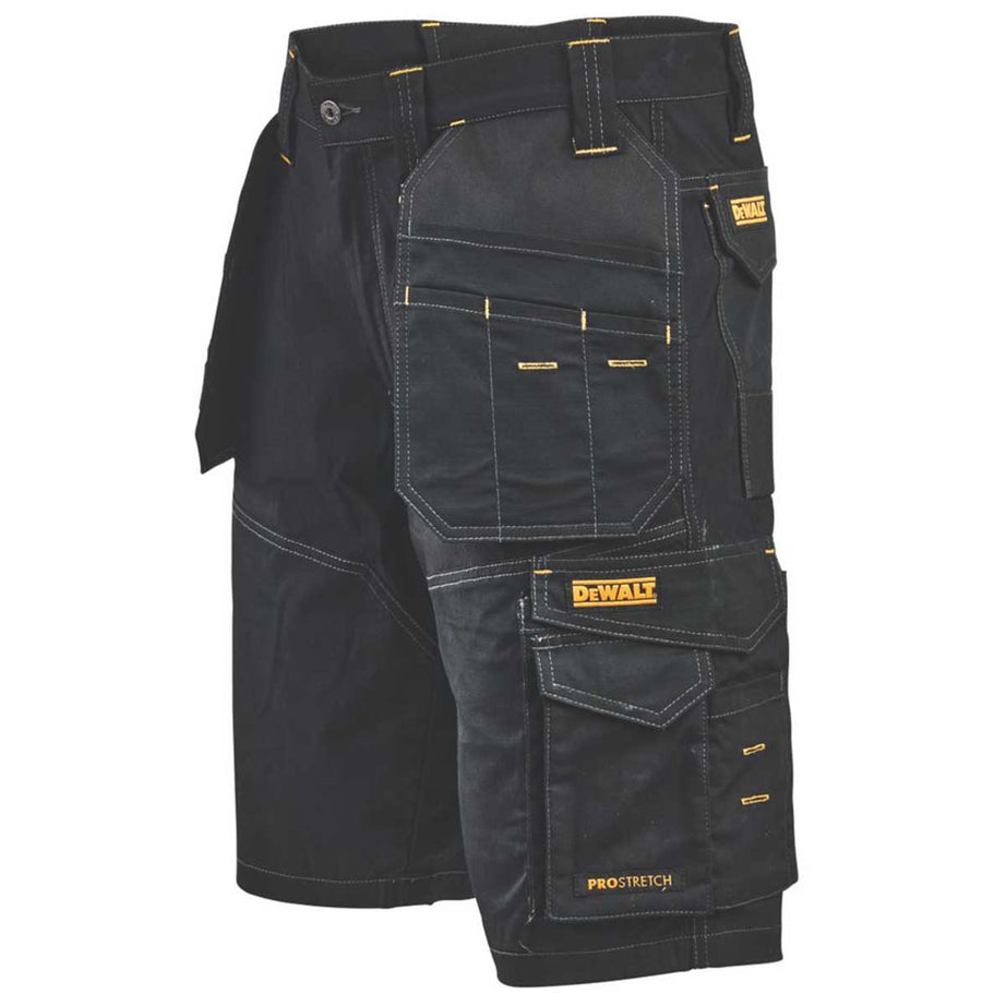 DeWalt Work Shorts Mens Black Multi Pockets Stretch Breathable Comfort 34"W - Image 2