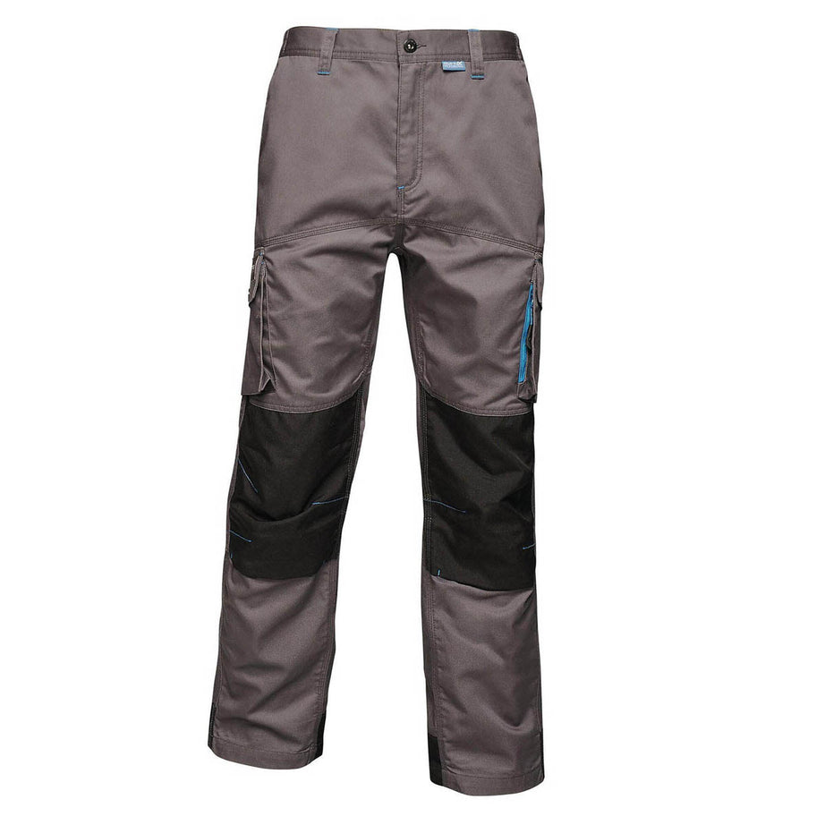 Mens Work Trousers Cargo Multi Pockets Iron Comfort Durable Front Zip 34" - Image 1