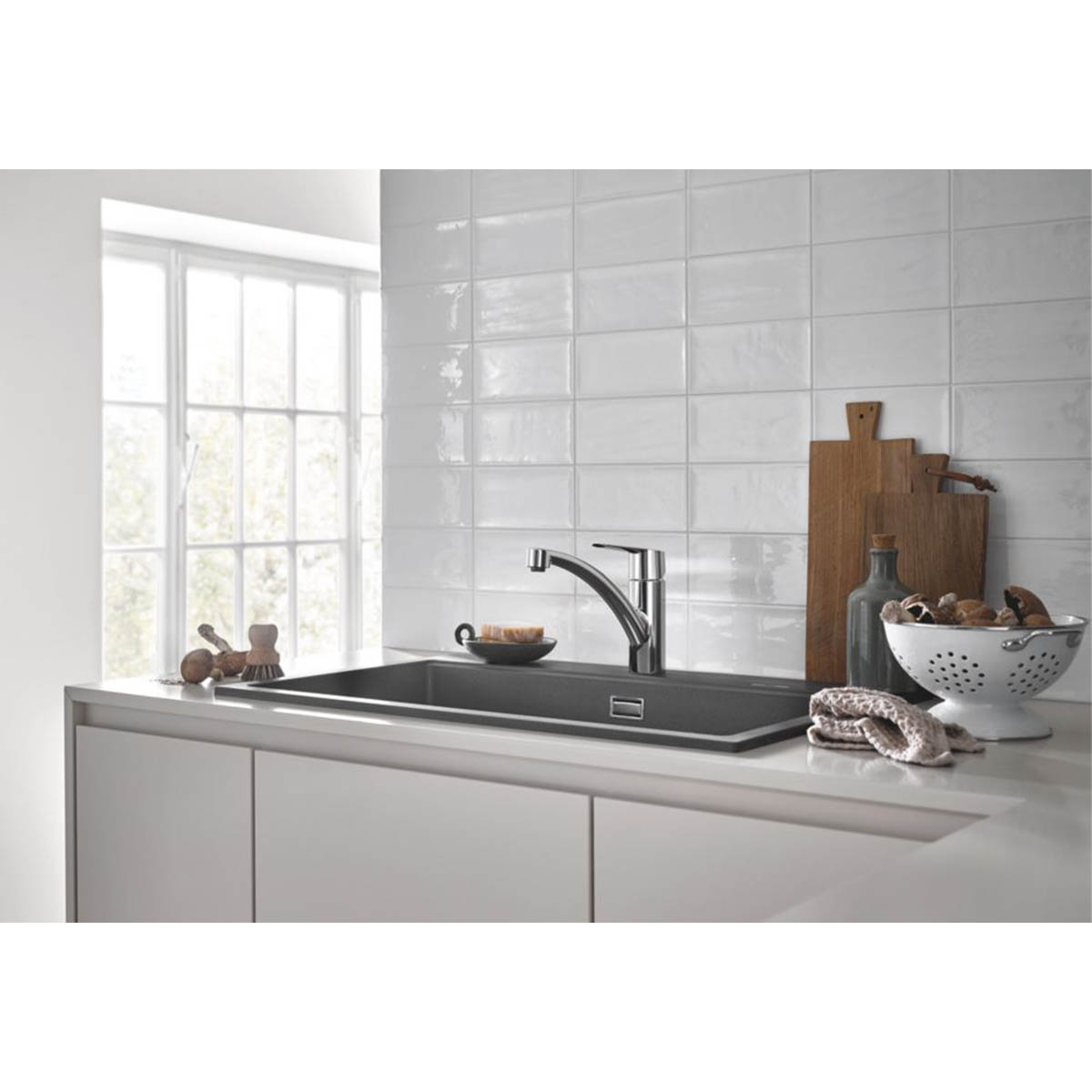 Grohe Kitchen Tap Mono Mixer Chrome Single Lever Swivel Spout Modern Faucet - Image 5