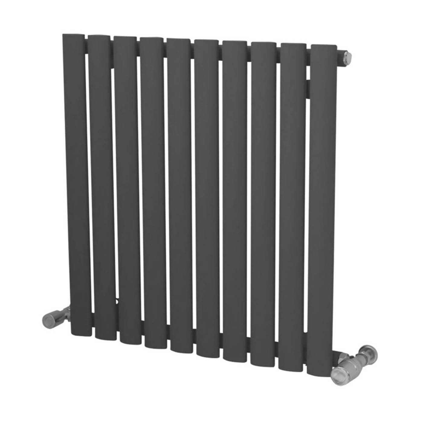 Designer Radiator Anthracite Vertical Single Indoor Modern 449W (H)60x(W)58.4cm - Image 1