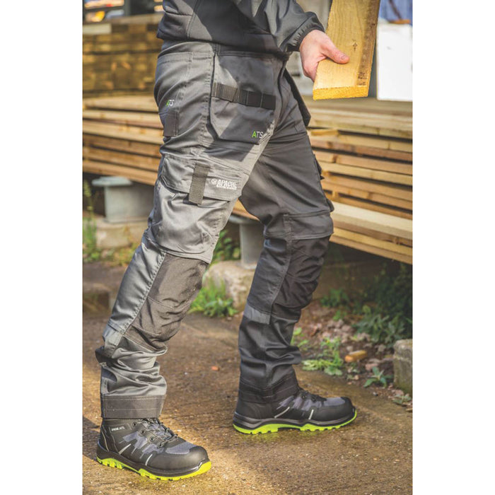 Work Trousers Mens Twisted Leg Black Grey Stretch Multi Pocket Comfort 40"W 31"L - Image 3