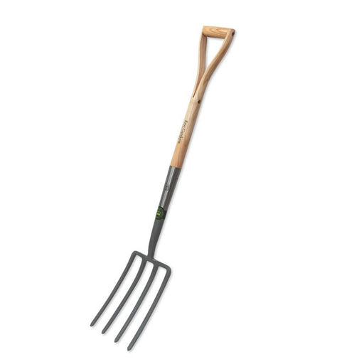 Garden Digging Fork Weatherproof Wooden Handle Heavy Duty Outdoor Gardening Tool - Image 1