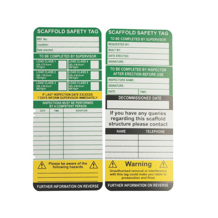 Scaffold Tag Box Inspection Record Safety Tags Plastic Waterproof Pack Of 32 - Image 3