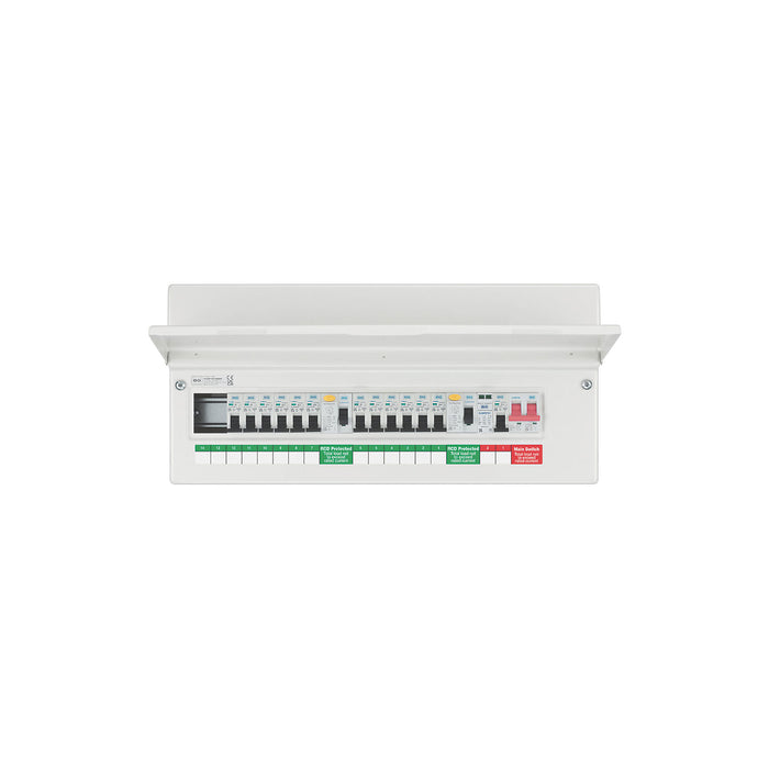 British General Consumer Unit Fuse Box 12 Way Populated High Integrity Dual RCD - Image 3