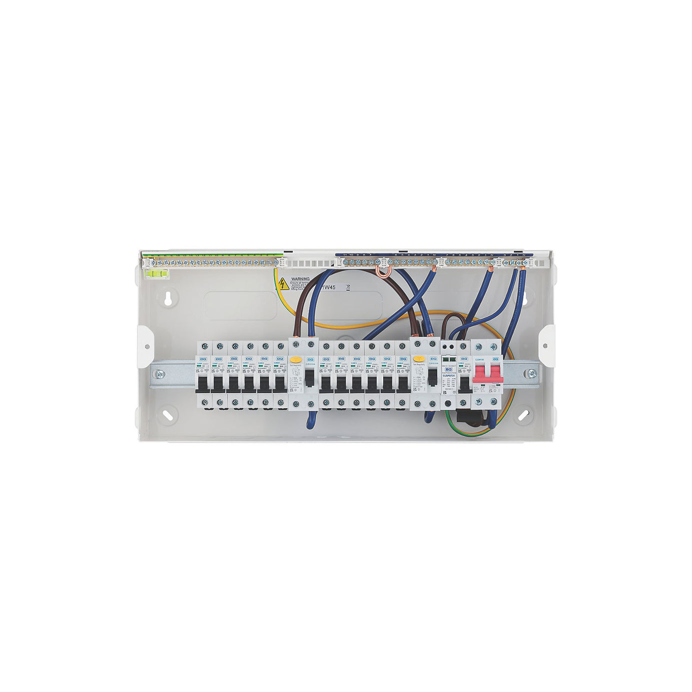 British General Consumer Unit Fuse Box 12 Way Populated High Integrity Dual RCD - Image 5