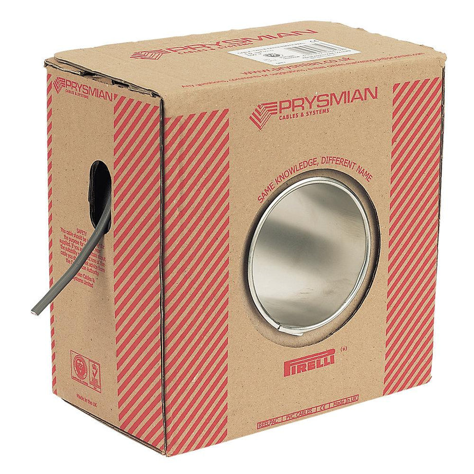 Prysmian Cable Twin And Earth Drum 6242Y 2.5mm² 100m Grey Solid Core Wire - Image 2