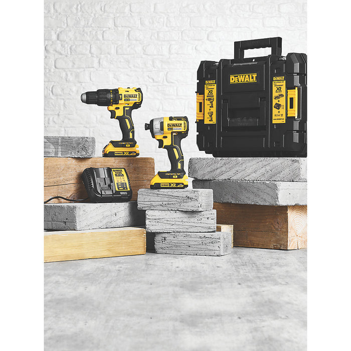 DeWalt Cordless Twin Set Combi Drill Impact Driver DCK2060D2T-SFGB 18V 2.0Ah - Image 2