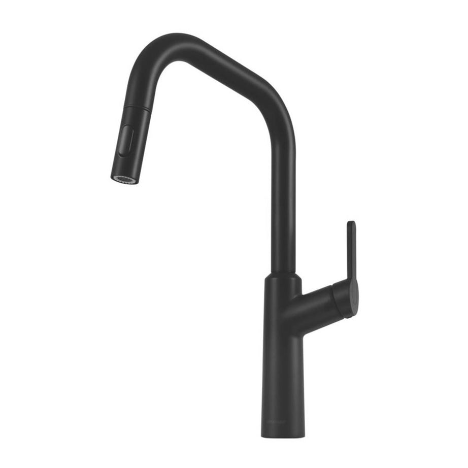 Clearwater Kitchen Tap Pull-Out SAN20MB Single Lever Twin Spray Matt Black - Image 1