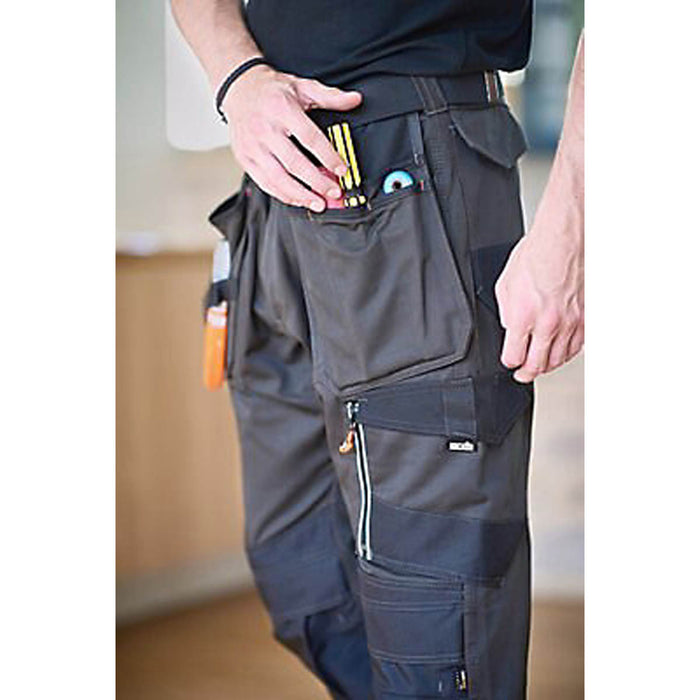 Scruffs Men Trousers Graphite 5 Pockets Reinforced Knees Straight Leg W30" L31" - Image 2