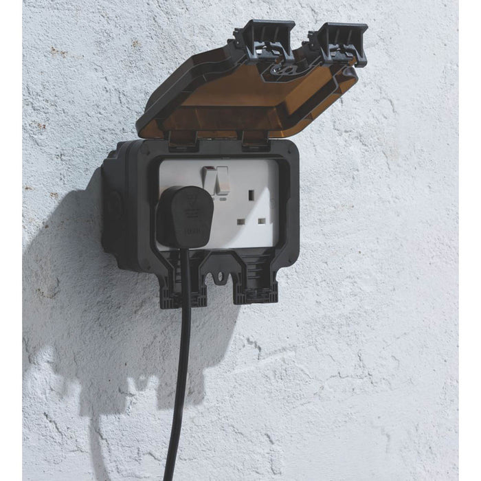 Knightsbridge  IP66 13A 2-Gang SP Weatherproof Outdoor Switched Double Socket - Image 5