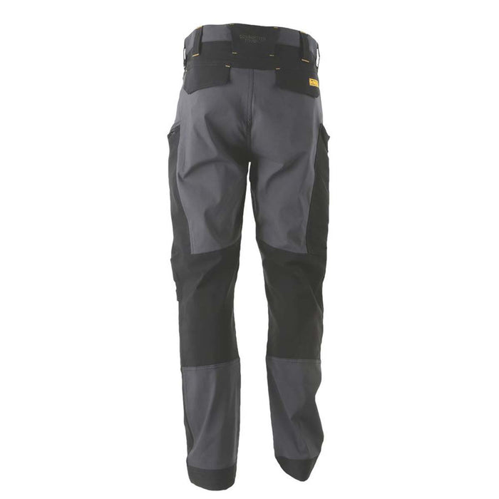 DeWalt Work Trouser Mens Twisted Leg Grey Black Breathable Pocket 38"W 31"L - Image 2