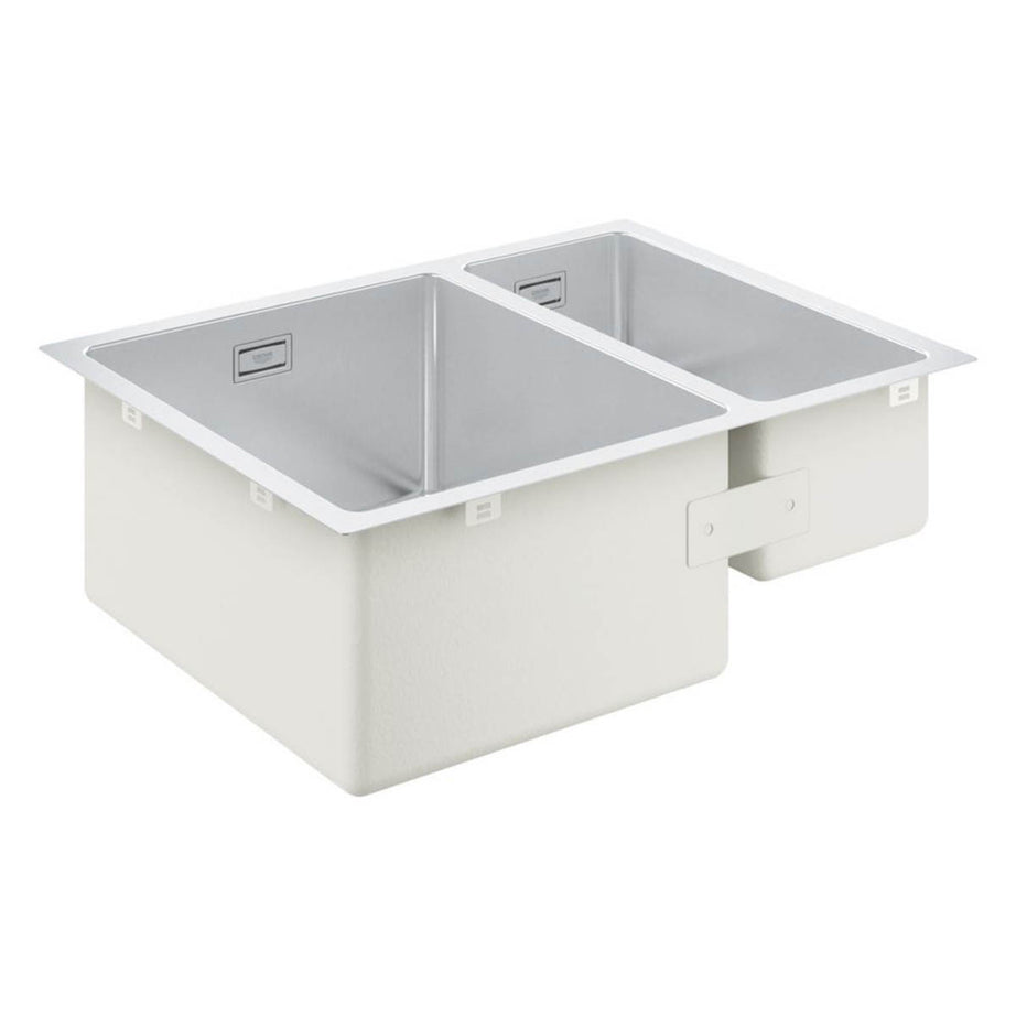 Grohe Kitchen Sink 1.5 Bowl Stainless Steel Left Handed Undermount 595 x 450mm - Image 1
