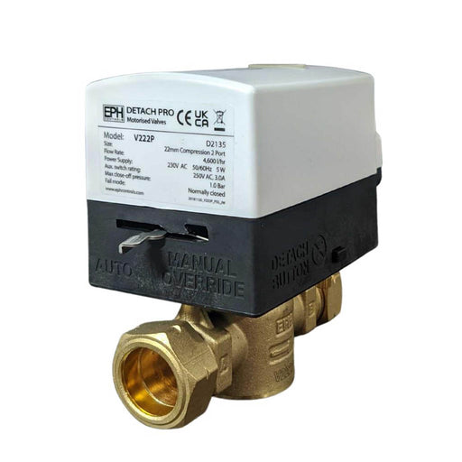 2 Port Motorised Valve 3/4″ Copper 5-Wire Installation Central Heating 11A 21bar - Image 1