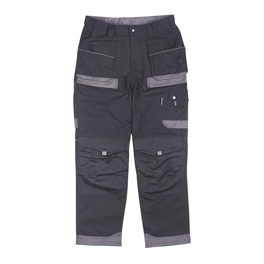 Dickies Work Trousers Regular Fit Black Breathable Multi Pockets Cargo 34W 31L - Image 1