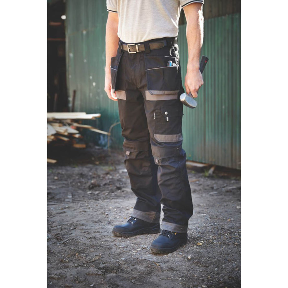Dickies Work Trousers Regular Fit Black Breathable Multi Pockets Cargo 34W 31L - Image 2