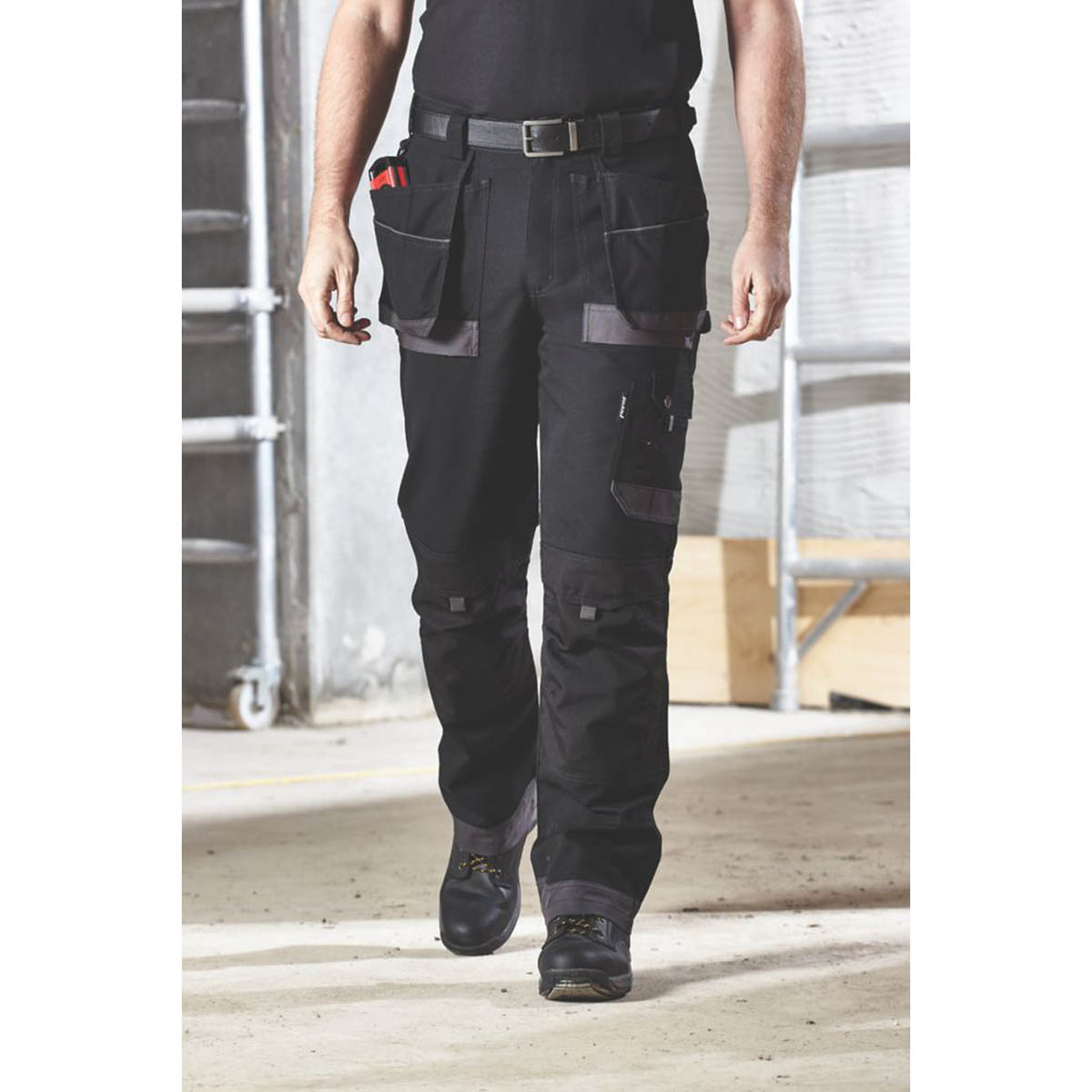 Dickies Work Trousers Regular Fit Black Breathable Multi Pockets Cargo 34W 31L - Image 3
