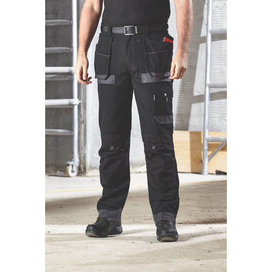 Dickies Work Trousers Regular Fit Black Breathable Multi Pockets Cargo 34W 31L - Image 4