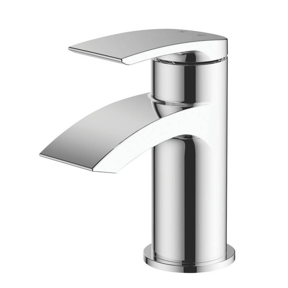 Bathroom Basin Tap Mono Mixer Chrome Single Lever Clicker Waste Modern Faucet - Image 1