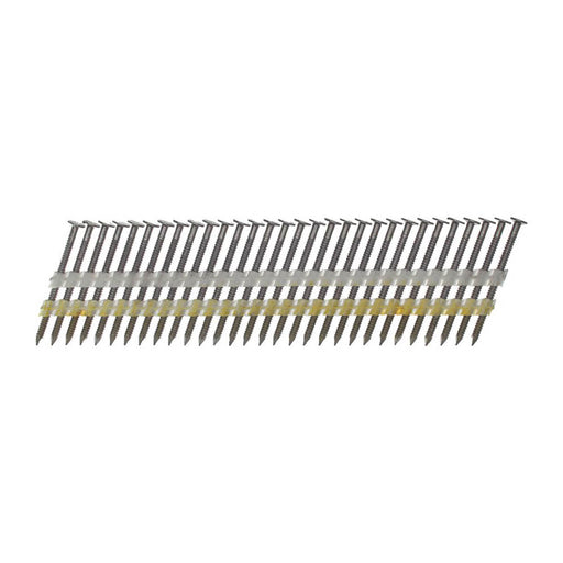 Milwaukee Collated Nails Bright 20° Ring Shank Angled 2.8 x 65mm 2000 Pack - Image 1